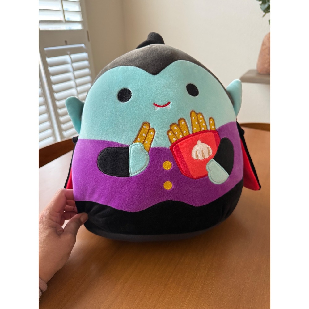 NWT Squishmallow 13x14 in Vince the Vampire Bat French‎ Fries Plush Stuffed  Toy